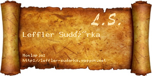Leffler Sudárka névjegykártya